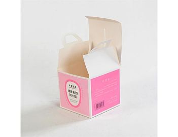 Pink Foldable Food Grade Cardboard Boxes Lightweight Cake Packaging