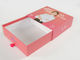 Pink  Paper Drawer Boxes With Silk Belt  Whole Printed  Single Layer