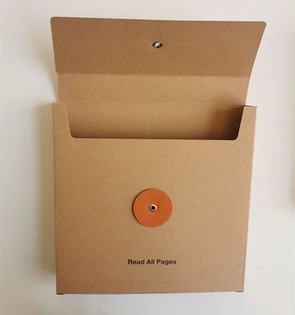 OEM 400gsm String Closure PMS Kraft Paper Envelopes