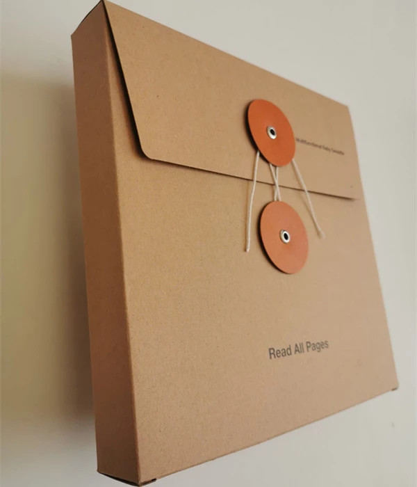OEM 400gsm String Closure PMS Kraft Paper Envelopes